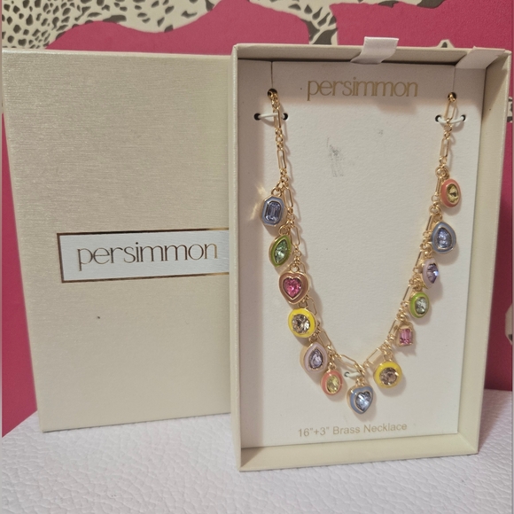 Persimmon Multicolor Charm Necklace 16" NIB - Picture 1 of 3